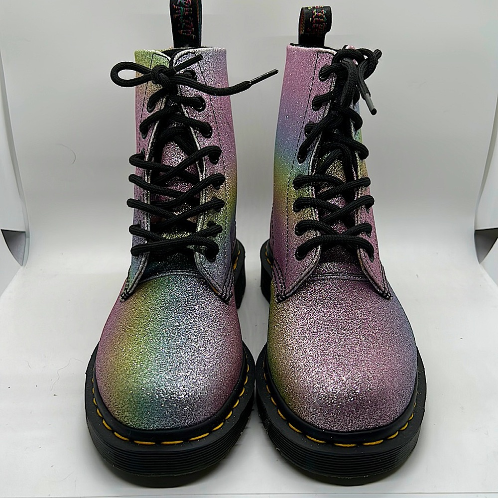 Dr. Martens NIB Pascal Glitter Boots Shoe **Size 6** 🌈🌈 - Picture 2 of 8